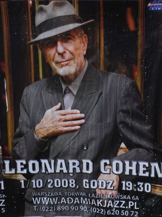 Poster in the centre Warsaw on the roundabout