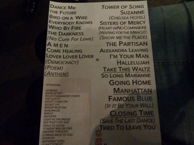 Setlist