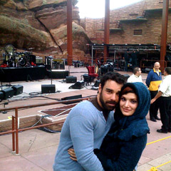 Me and my boyfriend at our seats, just before the show started