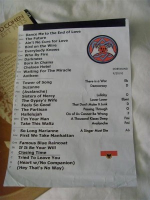 dortmund set list